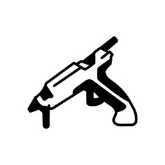 Glue Gun Glyph Icon, Vector illustration