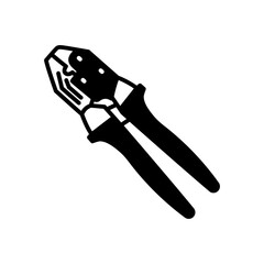 Crimping Tool Glyph Icon, Vector illustration