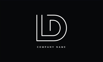 LD, DL, L, D Abstract Letters Logo Monogram
