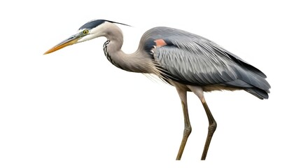 Heron bird isolated on white Background Generative Ai 