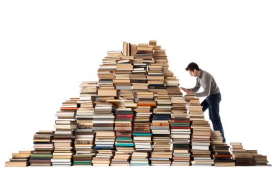 The Literary Tower on a White or Clear Surface PNG Transparent Background..