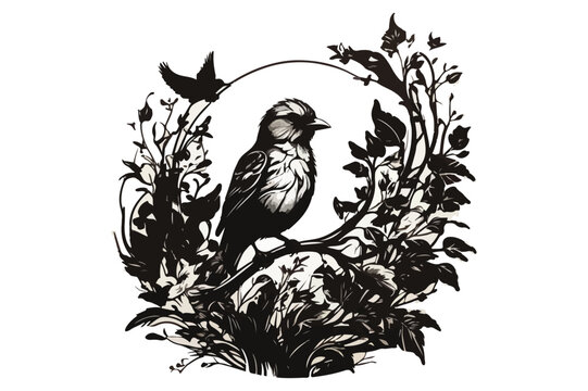recommend clip art: Bird vector illustration silhouette image icon