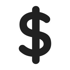 American Dollar USD currency sign black silhouette