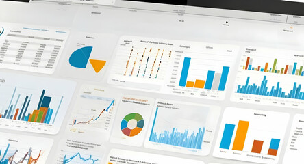 Fototapeta premium business graphs and charts