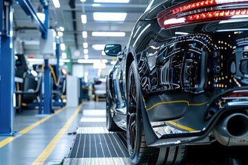 Obraz premium Car repair and maintenance services in the garage