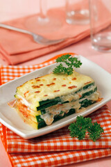 Vegetable lasagna.