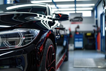 Car repair and maintenance services in the garage