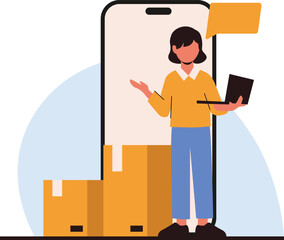 Shopping online ecommerce illustration vector collections