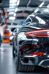 Fototapeta premium Car repair and maintenance services in the garage