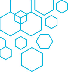 Hexagon Outline Corner Element
