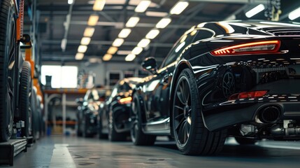 Car repair and maintenance services in the garage