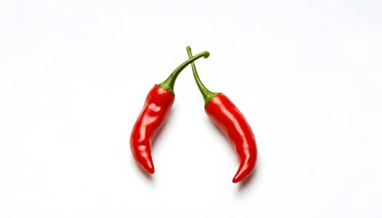 Chilli isolated on white Background Generative Ai
