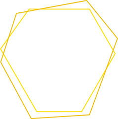 Gold Geometric Frame Element