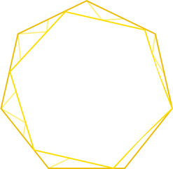 Gold Geometric Frame Element