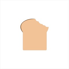 Bitten bread vector illustration on white background