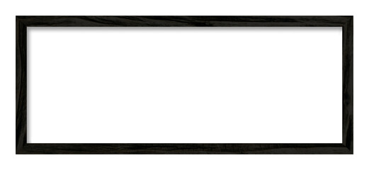 Obraz premium Rectangular picture frame. Old wooden frame, vintage style, with empty space and isolated transparent background with png.