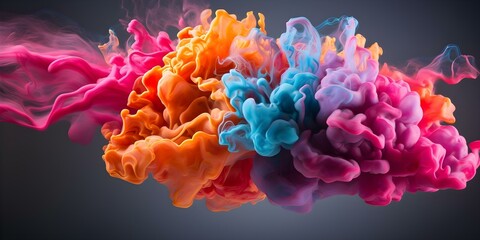 Human brains creativity displays a spectrum of colorful actions and ideas. Concept Creativity, Human Brain, Colorful Actions, Ideas, Spectrum