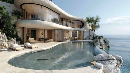 luxury house in the moutains with swimmiing pool 