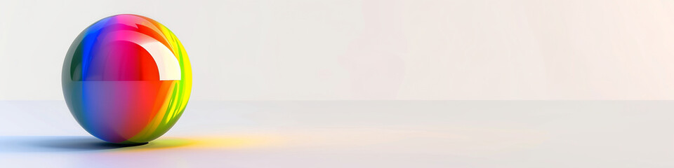 Obraz premium AI art, iridescent shiny ball background