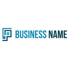 minimalist PP or P letter tech logo design vector files included