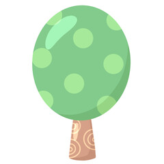 Illustration of cute shaped tree. Perfect for stickers, digital journalling, social media, invitation card, eco friendly designs.