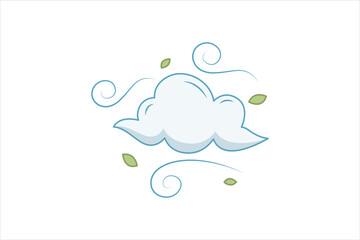 Cloud Weather Flat Sticker Design