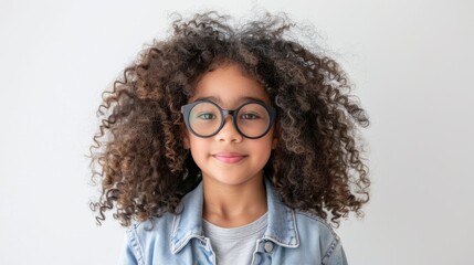 Obraz premium The girl with curly hair