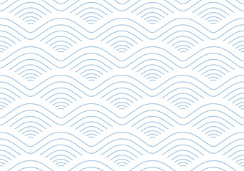Seamless pattern with geometric waves