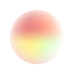 Gradient round geometric shape on a white background