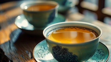 Chinese tea drink illustration generated by ai