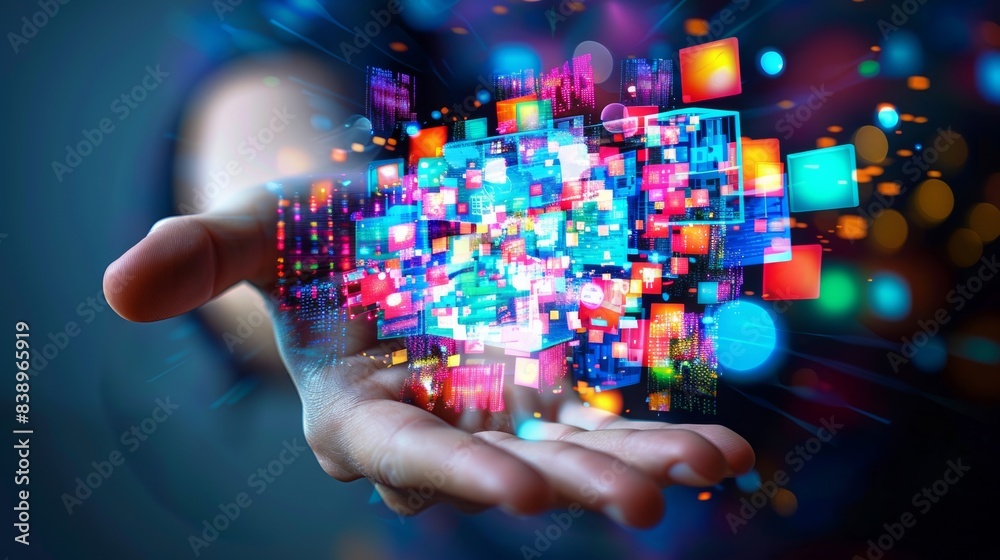 Wall mural web developer creates internet sites