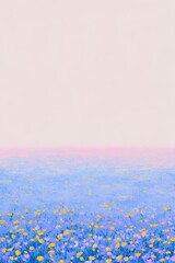 Flower field, background, No one, empty, Illustration. Generative AI.