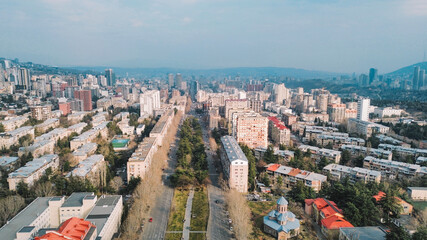 Old Tbilisi view with colorful houses
