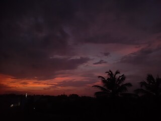 time lapse of clouds at night