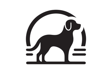 Obraz premium silhouette image of a dog.