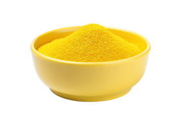 Sunshine Dreams: A Bowl of Golden Bliss on a White or Clear Surface PNG Transparent Background..