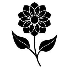 Flower pictogram Icon vector silhouettes illustration