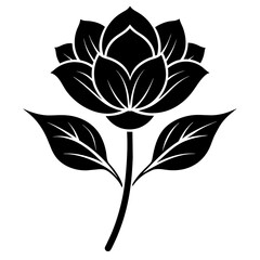 Obraz premium Flower pictogram Icon vector silhouettes illustration