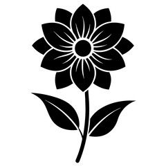 black and white flower