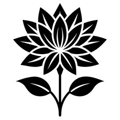 vector black and white flower