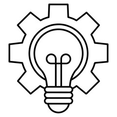 light bulb icon on white
