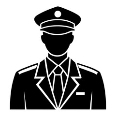 Customs officer enforcement in uniform. Vector illustration isolated on white background.