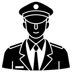 Customs officer enforcement in uniform. Vector illustration isolated on white background.