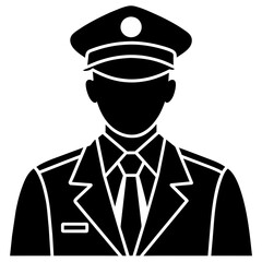 Customs officer enforcement in uniform. Vector illustration isolated on white background.