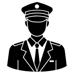 Customs officer enforcement in uniform. Vector illustration isolated on white background.