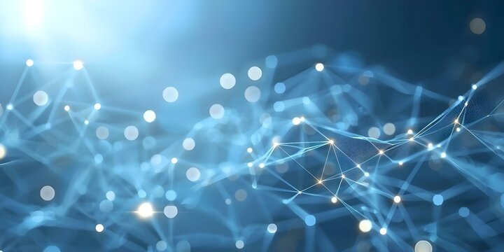 Blue digital network connection background for communication. Concept Technology, Network Connection, Digital Background, Communication, Blue Theme