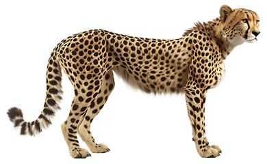 Fototapeta premium A cheetah isolated on a transparent background PNG