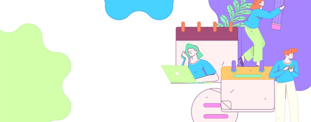 Check-in character flat vector concept operation hand-drawn illustration
