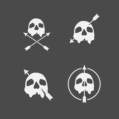 skull and arrow
