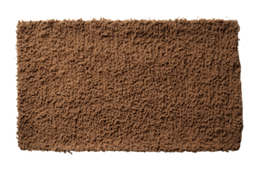 Whispers of Earth: A Brown Rug Dancing on a Blank Canvas on a White or Clear Surface PNG Transparent Background..